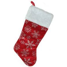 Red Stockings Northlight 20-Inch Red Silver Glitter Snowflakes Christmas With a Stocking