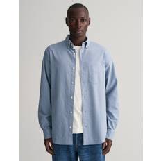 Gant Tops Gant Regular Fit Flannel Melange Shirt - Blue