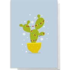 Festprodukter By IWOOT Christmas Cactus Greetings Card Large Card