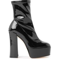 Plateau Højhælede sko Stuart Weitzman Vinyl Platform Bootie - Sort