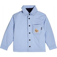 Stripes Jackets Mini Bear Patch Overshirt - Blue