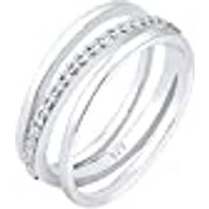 With Clasp - Women Rings Elli Elli dam 925 sterling silver staplad jubileumsring Silver, Q, colore: SILVER, cod. 0602392318_56