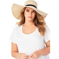 Black Hats Roaman's Wide Brim Straw Hat by in Natural