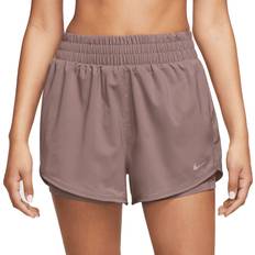 Nike Women's One Dri-FIT High Waisted 3" 2-in-1 Shorts - Smokey Mauve