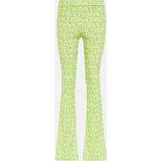 Versace Green Allover Trousers 5G300 Green White IT