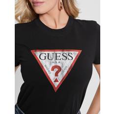 Guess Tops Guess Eco Triangle Logo Tee Black