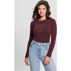 Donna - Rosso Intimi modellanti Guess LS CN Logo Body - Bordeaux