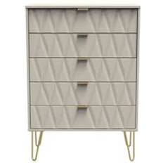 Yellow Chest of Drawers Welcome Furniture Ready Assembled Diamond 5 Chest of Drawer