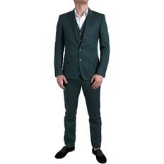 Dolce & Gabbana Green Suits Dolce & Gabbana Green Piece Single Breasted MARTINI Suit IT48