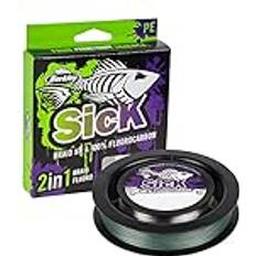 Fishing Equipment Berkley Sick Braid X8 & 100% Fluorocarbon 2 In 1 Braid Fluro