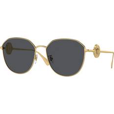 Versace Asian Fit Sunglasses - Gold