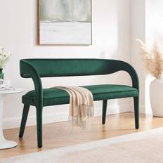 Green Settee Benches modway Pinnacle Settee Bench