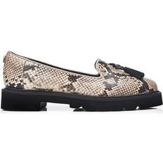 Natural - Women Loafers Moda In Pelle Evelyn - Natural Snake Print