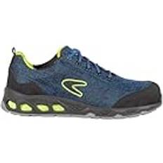 Blue Safety Shoes Cofra 73082-003.W45 REUSED S1 P SRC Sicherheitsschuhe, Blau/Gelb Fluoreszierend, Größe