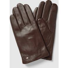 Tommy Hilfiger ESSENTIAL FLAG LEATHER GLOVES Brun