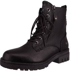 Mustang Damen Schneestiefel Mustang Stiefelette Schwarz Blockabsatz für Damen