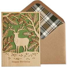Artículos de Fiesta Wood Stag Birthday Card