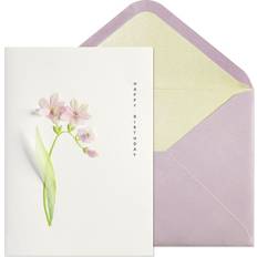 Pink Cards & Invitations Pink Flowers with Leaves Birthday Card