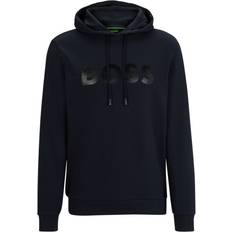 HUGO BOSS Men Clothing HUGO BOSS Cotton-piqu relaxed-fit hoodie with artwork