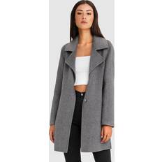 Women - Wool Jackets Belle & Bloom Ex-Boyfriend Wool Blend Oversized Jacket Dark Grey