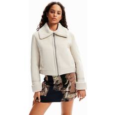 Desigual Double-sided aviator jacket WHITE