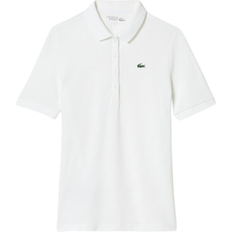 Lacoste Women Polo Shirts Lacoste Women's SPORT Slim Fit Organic Cotton Ultra-Dry Golf Polo White