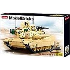 Sluban Model Bricks-M1A2 Sep V2 Abrams huvudstrid tank 781 st, M38-B0892, flerfärgad