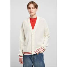 Herren - Weiß Cardigans Urban Classics strickjacke sporty boxy cardigan whitesand Beige