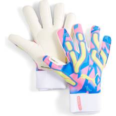 Puma Goalkeeper Gloves Puma ULTRA Ultimate ENERGY Hybrid Soccer Goalkeeper Gloves in Ultra Blue/Yellow Alert/Luminous Pink, Ultra Blue-Yellow Alert-Luminous Pink