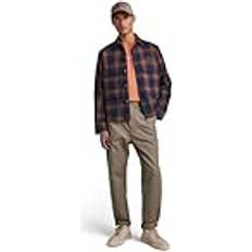 Chinos - Unisex Trousers G-Star Men's Unisex Pleated Chino Relaxed Pants - Brown