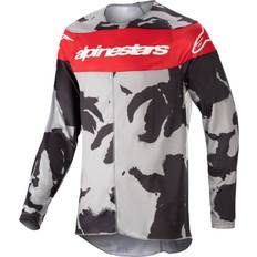 Motorcycle Jackets sale Alpinestars Racer Tactical Jersey Gray/Camo/Mars Red Motocross Jersey