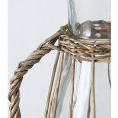 Beige Vinkarafler Boltze Home Glaskaraffel Venuto Med Flettet Håndtag Vinkaraffel