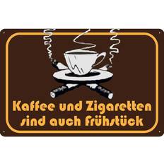 Blechschild 30x20 cm Kaffee