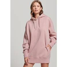 Superdry Damen Kleider Superdry Women's Sweatkleid mit Logostickerei aus Bio-Baumwolle Pink Größe: Pink