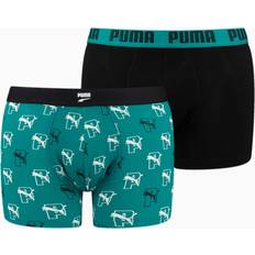 Boxer - Turkoois Herenondergoed Puma Cat Aop Boxer 2-Pack - Zwart