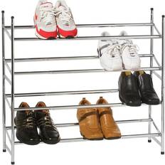 Chrome Shoe Racks Hampton & Stewart 4 Tier Shoe Rack