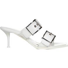 Alexander McQueen Højhælede sko Alexander McQueen Læder Sandaler Med Biker Trend - Hvid