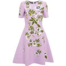 Floral Jacquard Knit Minidress - Multicoloured