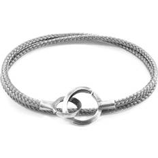 Anchor Bracelets Anchor & Crew Classic Grey Montrose Silver and Rope Bracelet