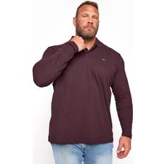 Fabric Polo Shirts BadRhino Long Sleeve Polo Shirt Red