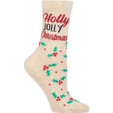 Ladies Pair Holly Jolly Socks Multi One Cream