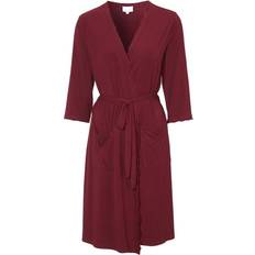 Røde Morgenkåper & Badekåper Damella Viscose Plain Wave Robe CL2 Vinrød Bambus