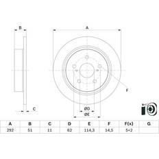 Friction Breaking Bosch Bremsscheibe TOYOTA 0 986 479 42431F4020,42431F4020