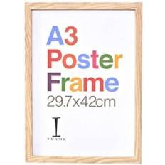 Brown Photo Frames A3 Poster in Natural natural/clear Photo Frame