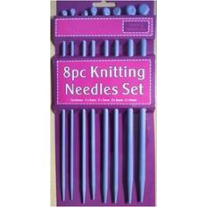 Rapide 8 Peice Knitting Needle Set. 2 X 4mm. 2 X 5mm. 2 X 6mm. 2 X 8mm. Each Needle is aprox 25cm Long Packaging May Vary