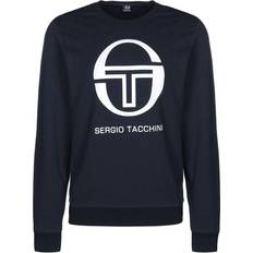 Sergio Tacchini Long Sleeve Crew Neck Sweaters - Navy Blue