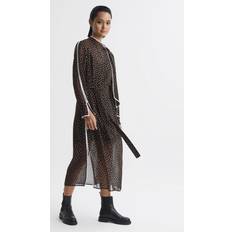 Reiss Midi Dresses Reiss Aria Spot Print Midi Black/Multi