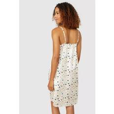 Stof Nachtkleding Debenhams Star Satijn Korte Nightie - Beige