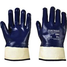 Portwest Gants Jetables Portwest Gant Nitrile tout enduit manchette couleur Marine taille