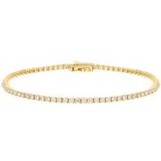 Gold Bracelets C W Sellors 18ct Yellow Gold 2.00ct Diamond Line Bracelet